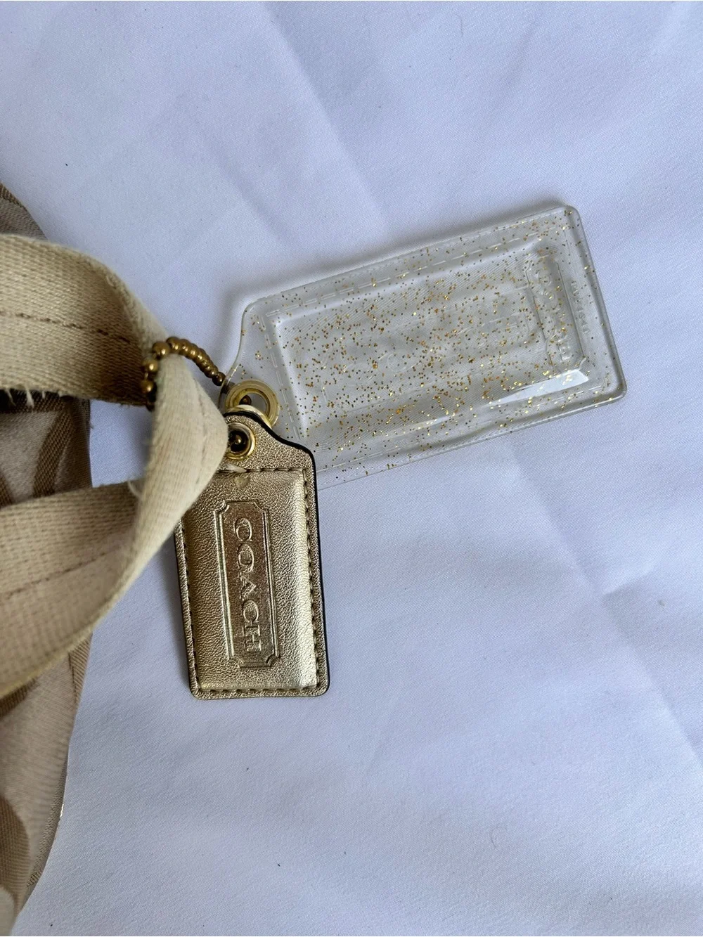Coach Poppy Y2K Backpack Khaki Gold Signature C H1260-F20046
